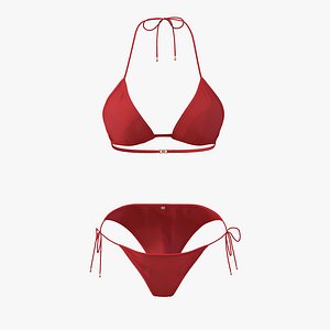 3d bathing suit red model