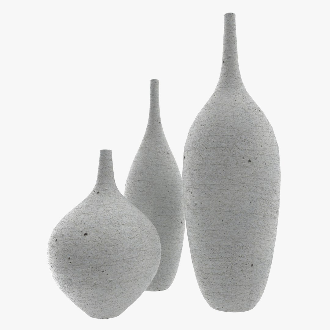 Free Vases Set 3d Model