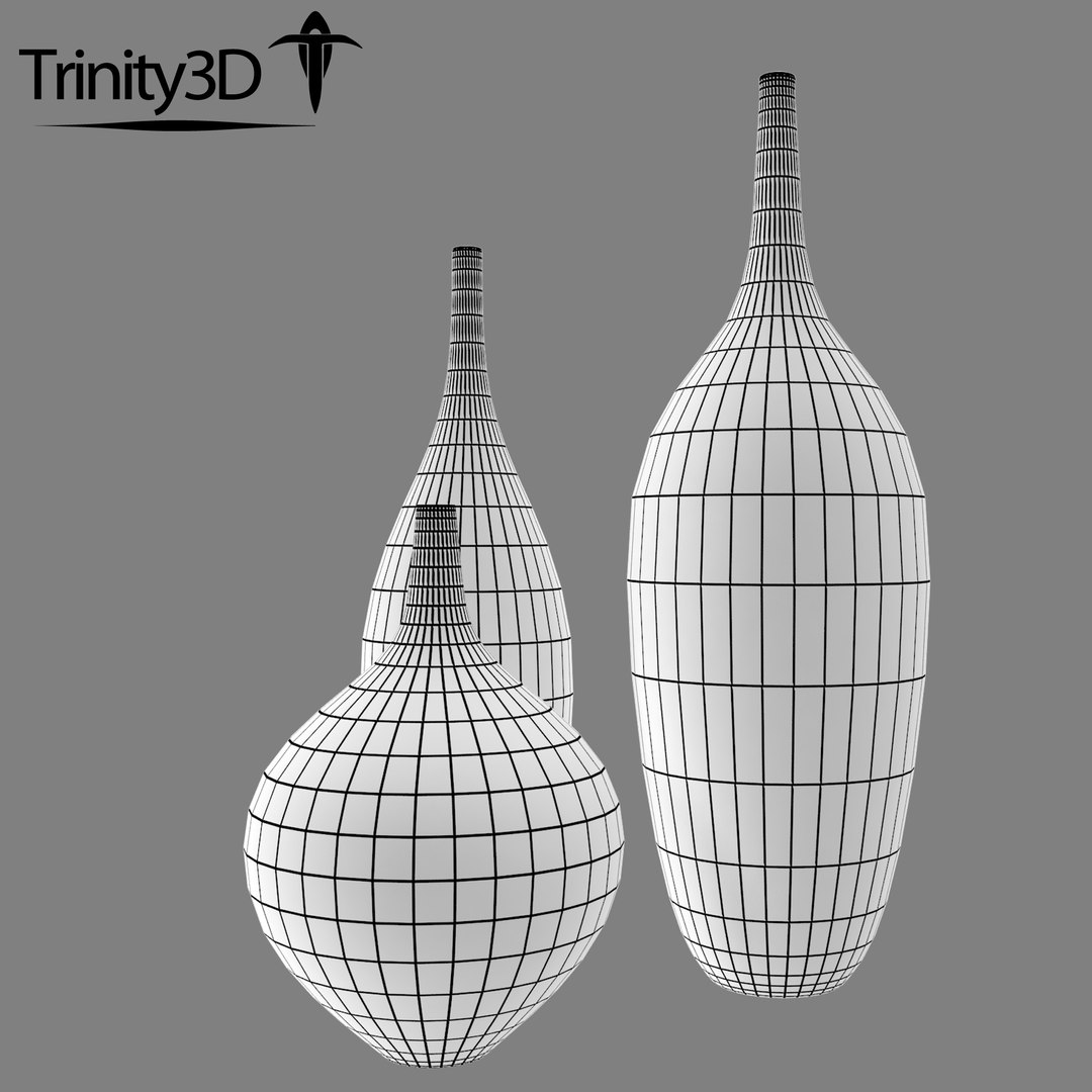 Free Vases Set 3d Model