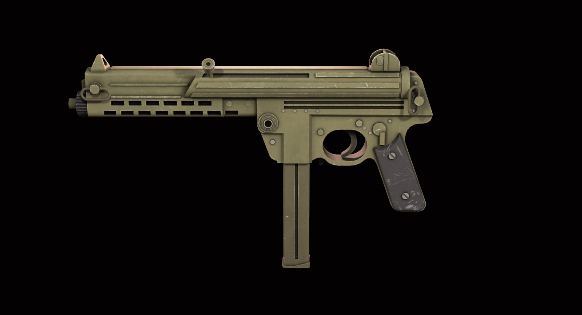 3d Walther Mpl Submachine Gun