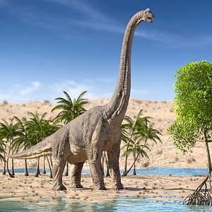 Brachiosaurus Dinosaur Rigged