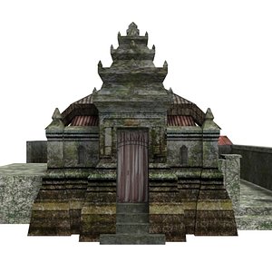 3D ancient hindu javanese sacred