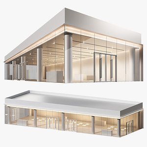 3D Commercial building Exhibition salon store Showroom Museum
