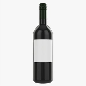 3D Wine bottle 1L mockup 19 model