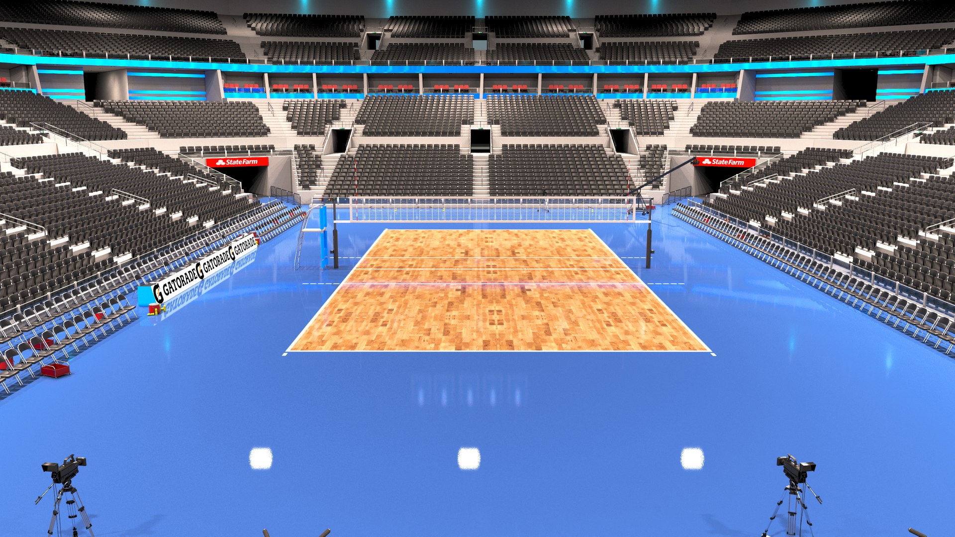 3D Volleyball Arena Volley Model TurboSquid 1548162