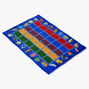 3d blue kids rugs ikea model