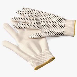 Cotton Work Gloves Beige model