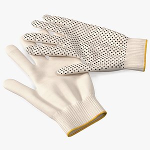 Cotton Work Gloves Beige