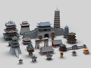 3D Collection of Chinese Ancient Buildings 01