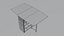 3D Realistic Wooden Dining Table 3D Model High Quality  Low Poly