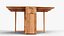 3D Realistic Wooden Dining Table 3D Model High Quality  Low Poly