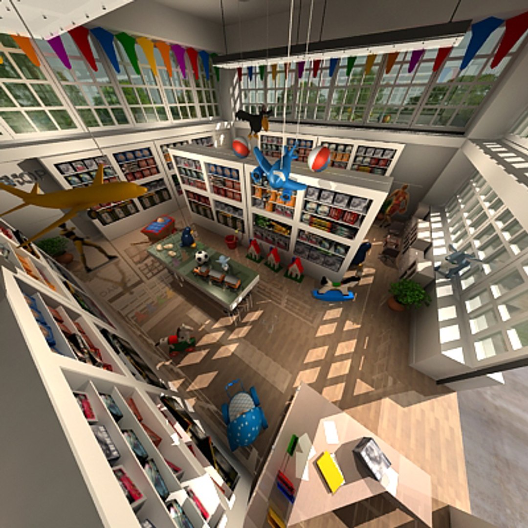 3ds max toy shop interior