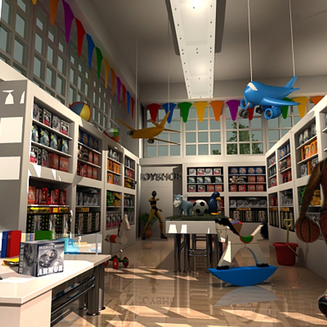 3ds Max Toy Shop Interior