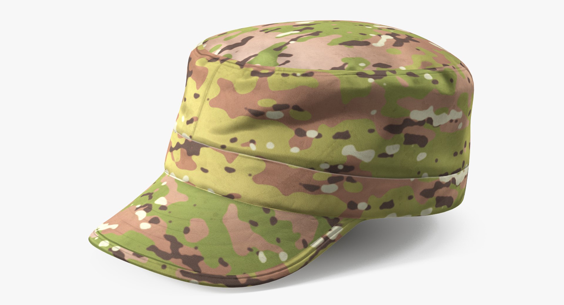 US Army Camouflage Hat 3D model preview
