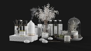 Bathroom accessories set 3D