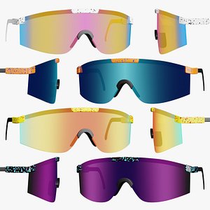 3D Pit Viper Sport Sunglasses UV Protection Outdoor Sunglasses 3D Model model