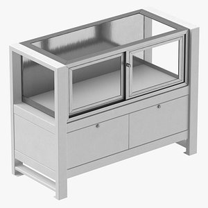 Glass Top Display Counter 02 3D model