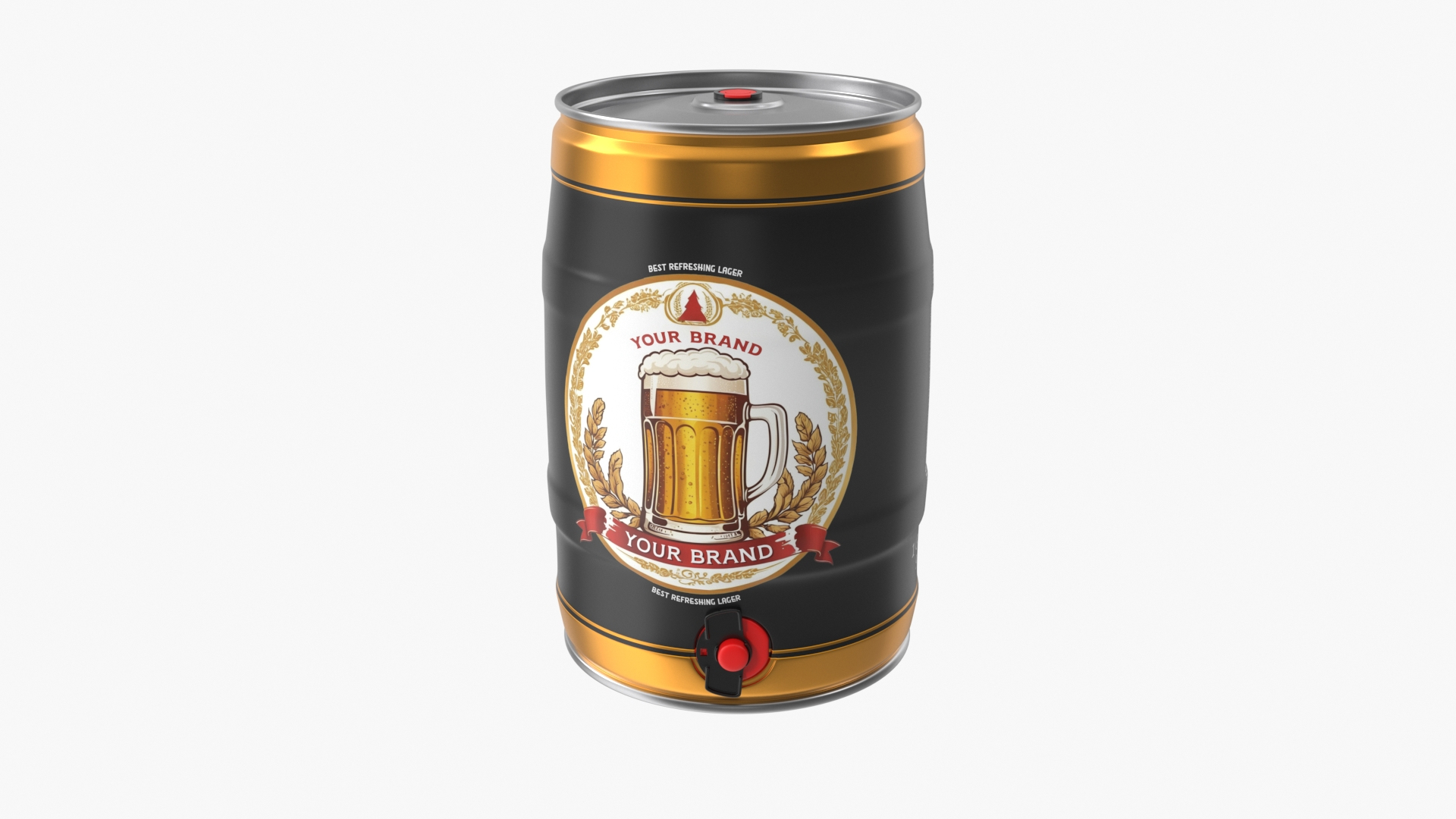 3D Model Generic Beer Keg With Tap Mockup TurboSquid 2302369
