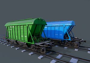 railway carriage HOPPAR 3D model