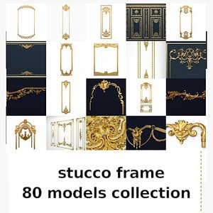 Collection stucco molding frame 80 model 3D model