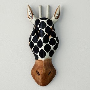 balinese dotted giraffe mask 3D model