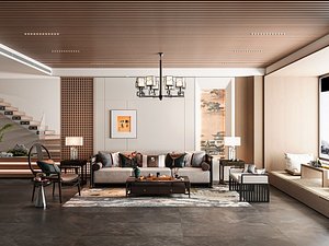 3D model Modern living room