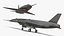 3D model Stealth Fighter Jet with Landing Gear Down Grey Rigged for Maya