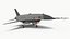 3D model Stealth Fighter Jet with Landing Gear Down Grey Rigged for Maya
