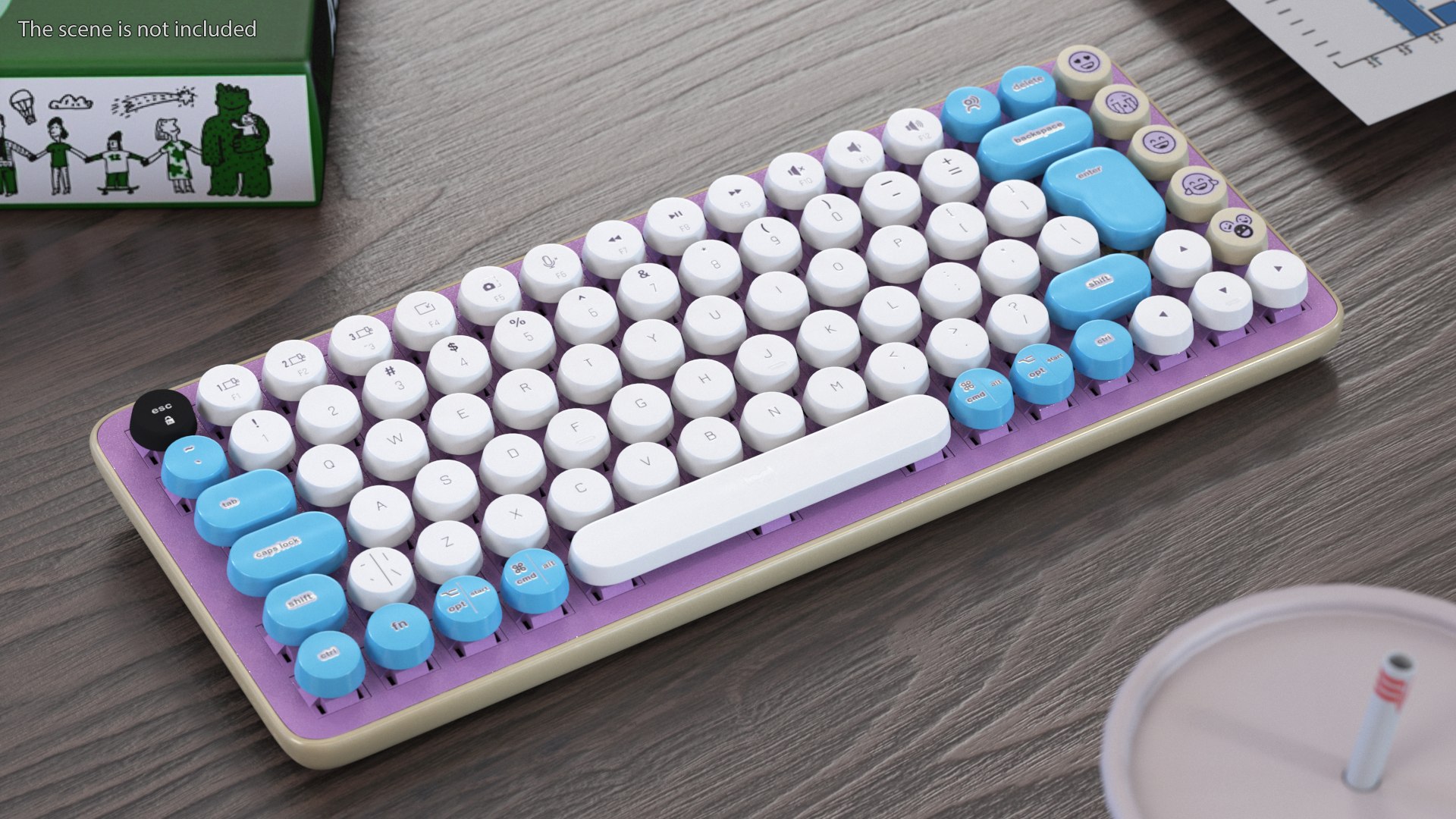 3D Mechanical Keyboard With Emoji Keys - TurboSquid 1974426
