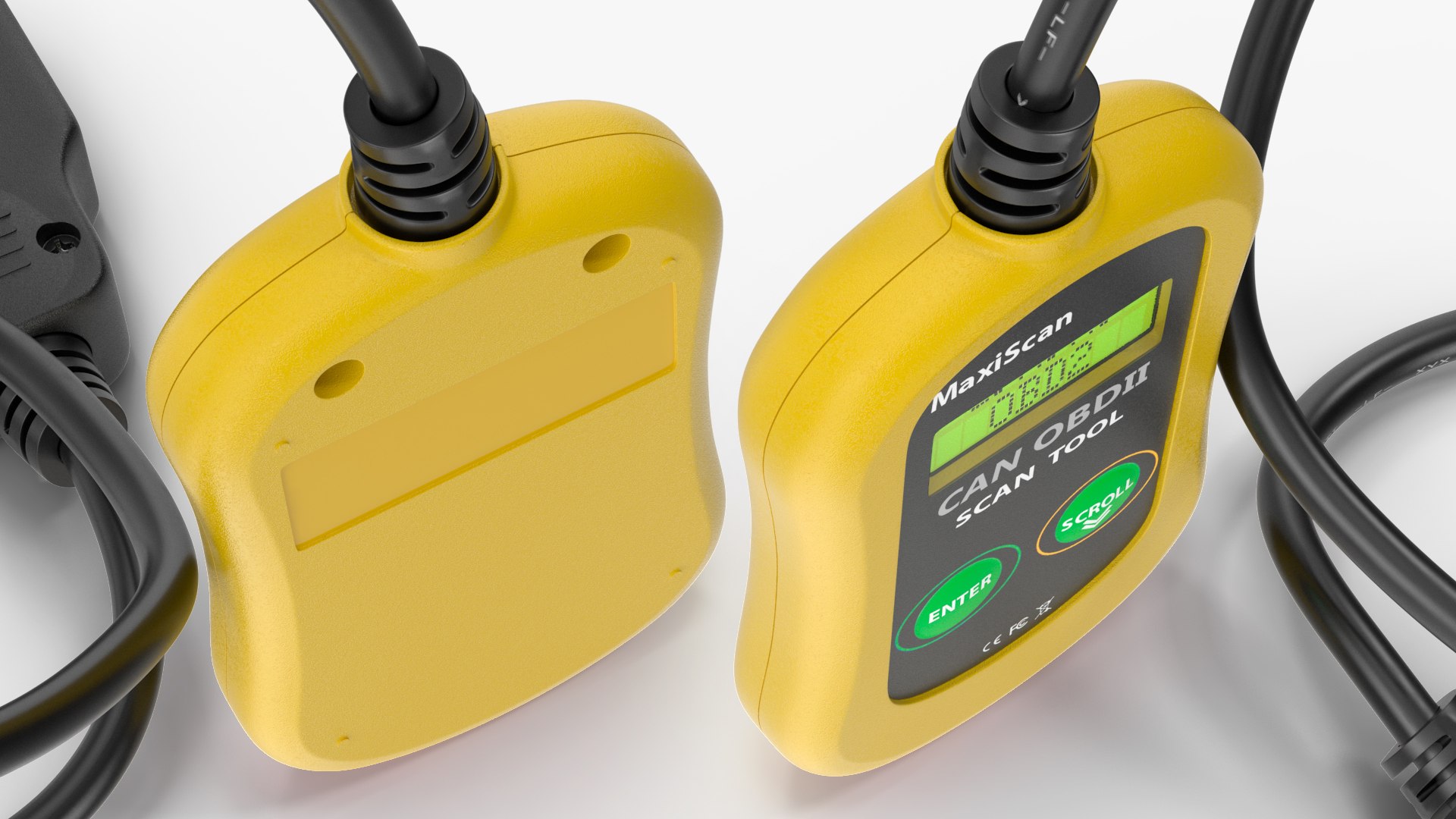 3D OBD2 Code Reader Yellow Vertical Position Model - TurboSquid 1851560