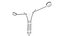 Cast iron street light lamp with 2 luminaries