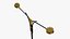Cast iron street light lamp with 2 luminaries