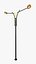 Cast iron street light lamp with 2 luminaries