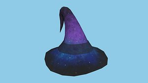 3D model Galaxy Wizard Hat - Character Design Fashion