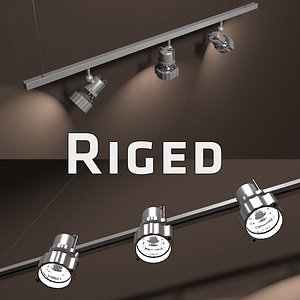3d gallery light set model