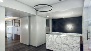 3D office minimal wood