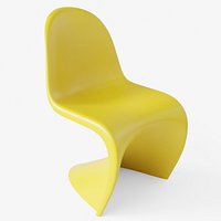 Panton Chair Yellow - PBR Plastic Chair