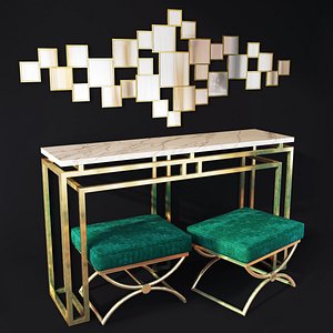 3D console table