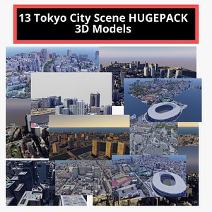 3D 13 Japan Tokyo City Scene 3D Models HUGEPACK model