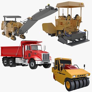 asphalt paver 3d max