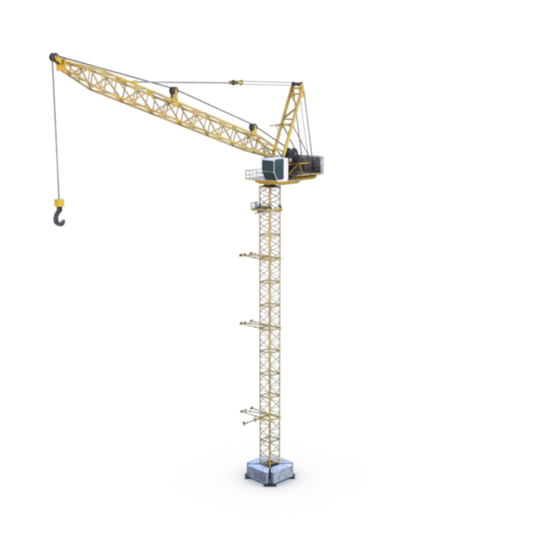 Tower Crane 3D Model - TurboSquid 1220948