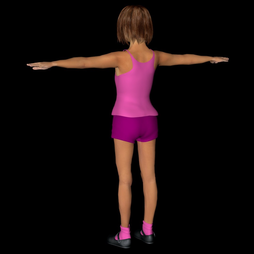 3d character rigged model
