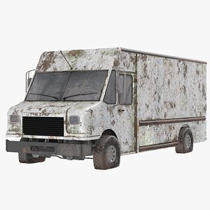 3D real rusted truck model