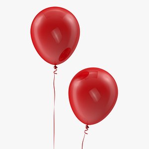 Red Balloon with Ribbon