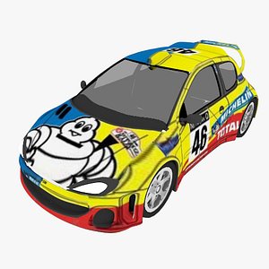 Rally Car Low Poly