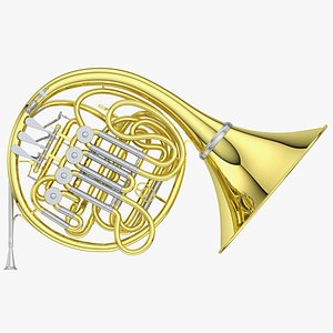 french horn 3D