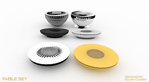 3d sun table set model