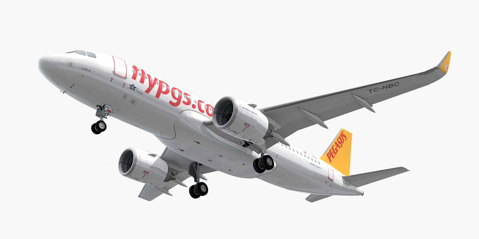 Airbus A320neo Pegasus Airlines 3D TurboSquid 1168399