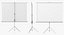 Office Tripod Projection Screen White 3D Model