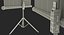 Office Tripod Projection Screen White 3D Model